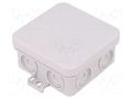 Enclosure: junction box; X: 75mm; Y: 75mm; Z: 37mm; polypropylene PP SPELSBERG SD-7-L
