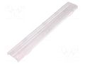 LED lens; rectangular; transparent; H: 9.5mm; Body dim: 40x285mm LEDIL F15861