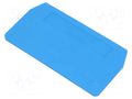 End/partition plate; blue; wemid WEIDMÜLLER ZAP/TW1/BL