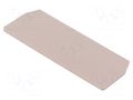 End/partition plate; beige; wemid WEIDMÜLLER ZAP/TW1.5/4/BE