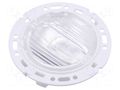 LED lens; round; plexiglass PMMA; transparent; Mounting: push-in LEDIL FN15993