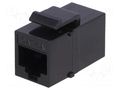 Coupler; socket; PIN: 8; Cat: 6a; Keystone,unshielded; 8p8c; black LOGILINK LOG-NK4014