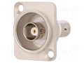 Coupler; BNC socket,both sides; insulated; 50Ω; FT; silver; metal CLIFF CP30123