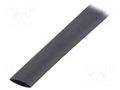 Heat shrink sleeve; thin walled; 3: 1; 12mm; L: 30m; black; reel HELLERMANNTYTON TF31-12/4BK30