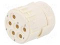 Connector: M23; contact insert; PIN: 6; female; crimped; M23 Signal HARTING 09151063101