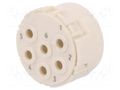 Connector: M23; contact insert; PIN: 6; male; crimped; w/o contacts HARTING 09151063001