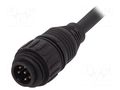 Connector: circular; plug; PIN: 7; male; cables; ECOMATE (C016) AMPHENOL CA0161A02601512