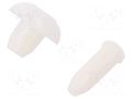 Rivet; polyamide; L.rivet: 5.1mm; white; push-in DREMEC DR8G4054.8X3.0W