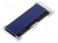 Display: LCD; alphanumeric; COG,STN Negative; 16x2; 62.8x23x6.3mm DISPLAY ELEKTRONIK DEM16208SBH-PW-N