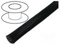 Braid; polyester; black; Package: 50m; ØBraid : 22÷30nom.25mm 4CARMEDIA OPL.25-BK