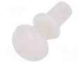 Rivet; polyamide; L.rivet: 4mm; Panel cutout diam: 2.1mm; white DREMEC DR8G4012.0X2.8W