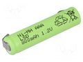 Re-battery: Ni-MH; AAA,R3; 1.2V; 800mAh; soldering lugs JJJ ACCU-AAA800/JJJ-BL