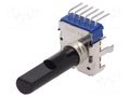Potentiometer: shaft; 50mW; 50kΩ; ±20%; 300°; for PCB; Shaft: 6mm ALPS RK12L123000E