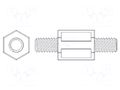 Screwed spacer sleeve; 55mm; Ext.thread: M8; hexagonal; brass DREMEC TMM-M8X55/DR4113