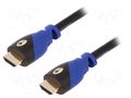 Cable; HDMI plug,both sides; PVC; HDCP 2.2,HDMI 2.0; 0.5m Goobay HDMI.HE240.005