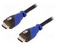 Cable; HDMI plug,both sides; PVC; HDCP 2.2,HDMI 2.0; 3m GOOBAY HDMI.HE240.030