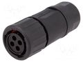 Connector: circular; plug; for cable; PIN: 4; female; w/o contacts AMPHENOL RTS6BS14N4S03
