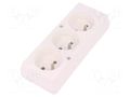 Connector: AC supply; female; splitter; 2P+PE; 250VAC; 16A; white JONEX TX-GN-370BI