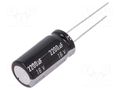 Capacitor: electrolytic; THT; 2200uF; 16VDC; Ø12.5x25mm; Pitch: 5mm PANASONIC EEUEB1C222
