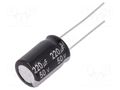 Capacitor: electrolytic; THT; 220uF; 50VDC; Ø10x16mm; Pitch: 5mm PANASONIC EEUEB1H221