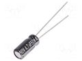 Capacitor: electrolytic; THT; 4.7uF; 50VDC; Ø5x11mm; Pitch: 2mm PANASONIC EEUEB1H4R7S