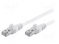 Patch cord; RJ45 plug,both sides; F/UTP; 5e; stranded; CCA; 0.5m GOOBAY F/UTP5-CCA-005WH