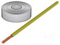 Wire; LifY; 1x0.14mm2; stranded; Cu; PVC; yellow; 300V; -15÷80°C HELUKABEL LIFY-0.14MM2-GE