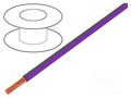 Wire; H05V-K,LgY; stranded; Cu; 1mm2; PVC; grey-violet; 300V,500V BQ CABLE LGY1.0-GY/VI