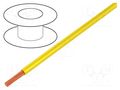 Wire; TLY; stranded; Cu; 0.12mm2; PVC; yellow; 150V,300V; 200m BQ CABLE TLY0.12-YL