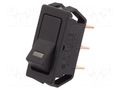 ROCKER; SPST; Pos: 2; ON-OFF; 20A/12VDC; black; LED,point; 12VDC SCI R13-249L-01-BBY