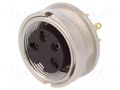 Connector: M16; socket; female; PIN: 4; 5A; 250V; soldering; IP40 LUMBERG KGV-40