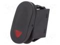 ROCKER; SPST; Pos: 2; ON-OFF; 21A/14VDC; black; LED,point; 14VDC SCI R13-271A2-01-BBNR