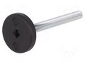 Foot; rigid,with screwdriver slot,with lever; Base dia: 30mm ELESA+GANTER LX.30SW17-M10X53S