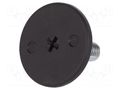 Foot; rigid,with screwdriver slot,with lever; Base dia: 40mm ELESA+GANTER LX.40SW17-M10X22S