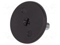 Foot; rigid,with screwdriver slot,with lever; Base dia: 40mm; M8 ELESA+GANTER LX.40SW17-M8X22S