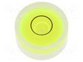 Spirit level; H: 9mm; Ømount.hole: 18mm; plastic; Body: white ELESA+GANTER GN2281-KT-18-G40-1