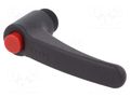 Lever; adjustable; Thread len: 20mm; Lever length: 95mm; -30÷130°C ELESA+GANTER ERX.95B-M12-C6