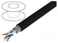 Wire; Alpha Essential Flexing Ethernet,S/FTP; 4x2x26AWG; 7; Cu ALPHA WIRE 74004-BK002