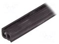 Hole and edge shield; EPDM; L: 10m; black; H: 13mm; W: 11mm ELESA+GANTER GN2180EPDM-13-D-10