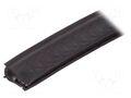 Hole and edge shield; EPDM; L: 10m; black; H: 20.5mm; W: 11mm ELESA+GANTER GN2180EPDM20.5A-10