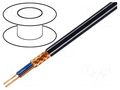 Wire; 1x0.5mm2; shielded,braid made of copper wires; black; 49V TASKER TAS-C1050