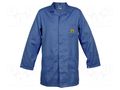 Coat; ESD; XXL (unisex); cotton,polyester,carbon fiber; 1÷100MΩ REECO ESDCOAT-DB-XXL
