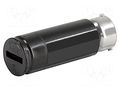 Adapter; 6.3x32mm; 10A; black; FEC; 500VAC; UL94V-0; -40÷85°C; IP40 SCHURTER 0031.1613