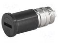 Adapter; 5x20mm; 16A; 500VAC; FUL; black; UL94V-0; IP40; -40÷85°C SCHURTER 0031.2323