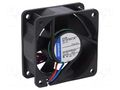 Fan: DC; axial; 24VDC; 60x60x25mm; 42m3/h; 35dBA; ball; 5100rpm EBM-PAPST 614NN