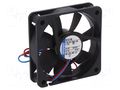 Fan: DC; axial; 12VDC; 60x60x15mm; 33m3/h; 31dBA; ball; 4500rpm EBM-PAPST 612FH