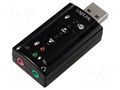 PC extension card: sound; stereo 7.1,USB 2.0 LOGILINK UA0078