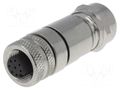 Connector: M12; plug; PIN: 8; female; 30V; straight; IP65; soldering DEGSON ELECTRONICS SM12-PVC-A8F-1B9