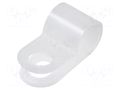 Fixing clamp; Cable P-clips; ØBundle : 6.2mm; polyamide; natural FIX&FASTEN FIX-CC-3