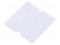 LED lens; square; plexiglass PMMA; transparent; 25°; H: 7.5mm LEDIL C15430